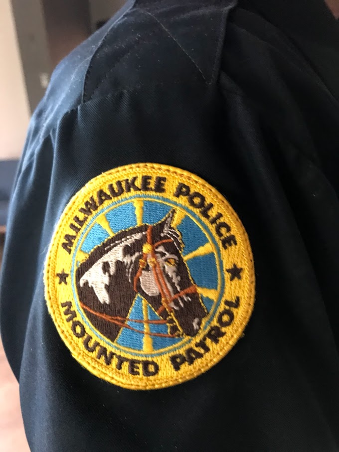 Shows insignia of the MPD Mounted Patrol